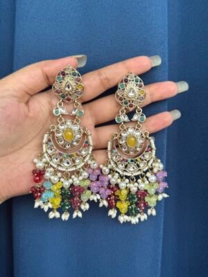 Inaya Kundan Earrings – Multi