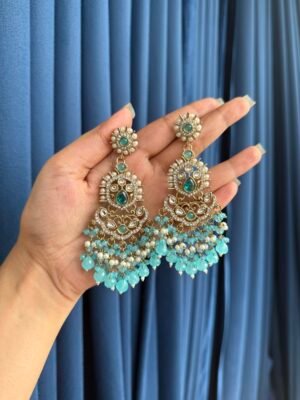 Shehnaaz Premium Earrings – Light Blue