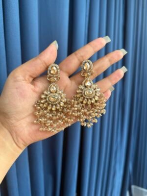 Aabha Ethnic Earrings – Golden