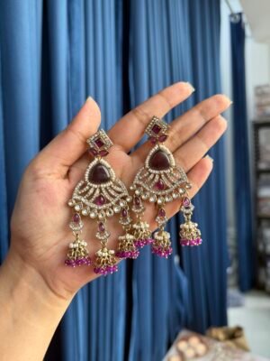 Nazam Premium Earrings – Purple