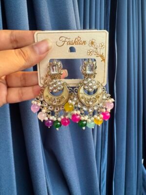 Greeshma Kundan Earrings – Multi