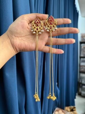 Ahana Kashmiri Ghungru Brass Earrings – Ruby