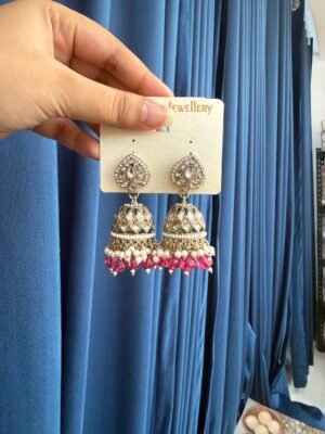 Aadya Kundan Jhumka – Wine