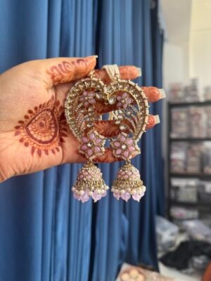 Earcuff Jhumka With Kaan Chain – Lavender
