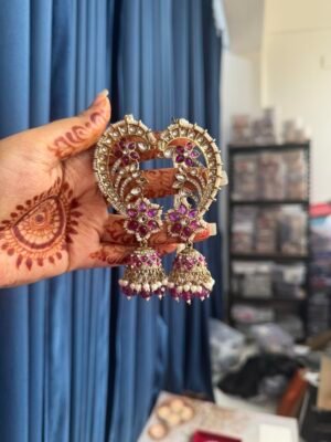 Earcuff Jhumka With Kaan Chain – Purple