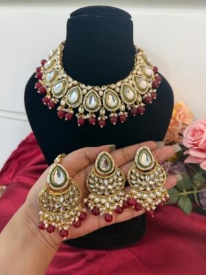 Jiya Premium Kundan Set – Ruby