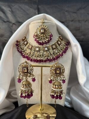 Drishti Premium Kundan Set – Purple