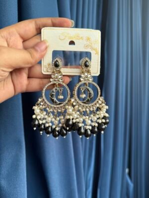 Sitara Chandbali – Black
