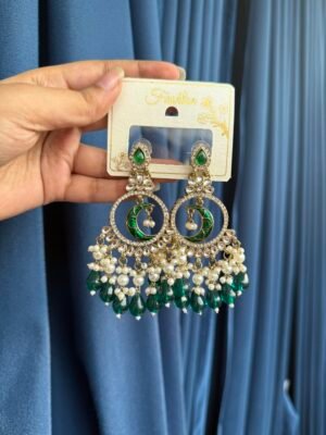 Sitara Chandbali – Dark Green