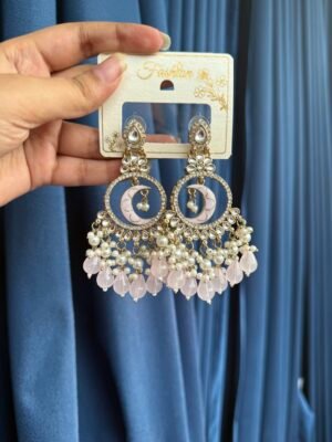 Sitara Chandbali – Light Pink