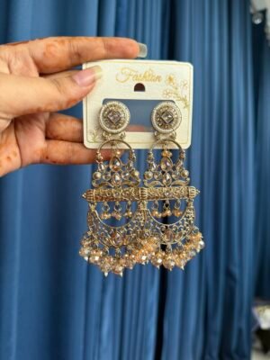 Sajda Chandbali Earrings – Golden