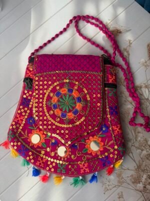 Jaipuri Potli Bag – Dark Pink
