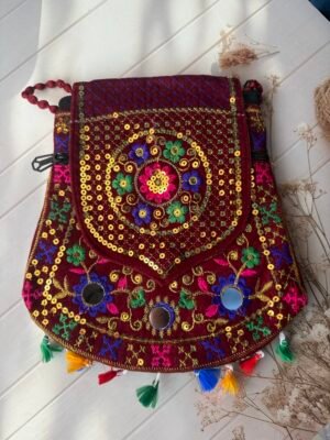 Jaipuri Potli Bag – Mahroon