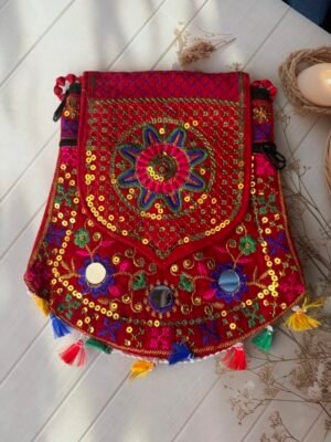 Jaipuri Potli Bag – Red