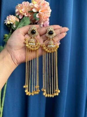 Piya Kashmiri Earrings – Black