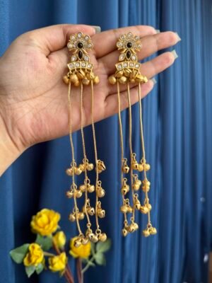 Dhara Kashmiri Earrings – Black