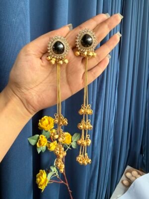 Kasturi Kashmiri Earrings - Black