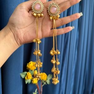 Kasturi Kashmiri Earrings - Light Pink
