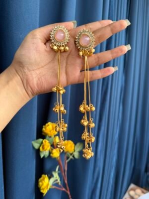 Kasturi Kashmiri Earrings - Light Pink