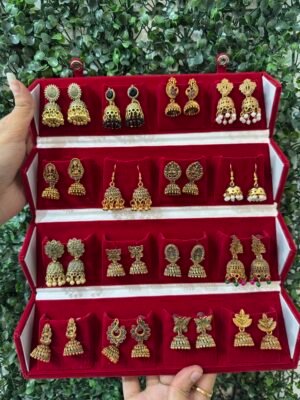 16 in One Earring Combo Box – Jhumka Version Golden