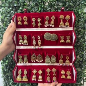 16 in One Earring Combo Box – Jhumka Version Golden Pattern 2