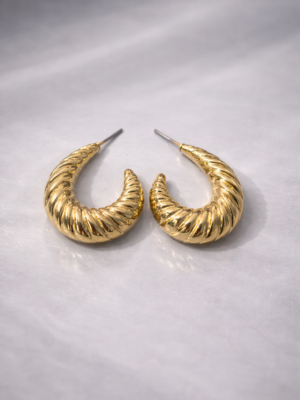 Statement Semi Loop Anti Tarnish Earrings