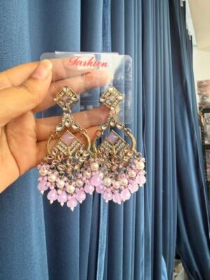 Nalini Kundan Earrings – Lavender