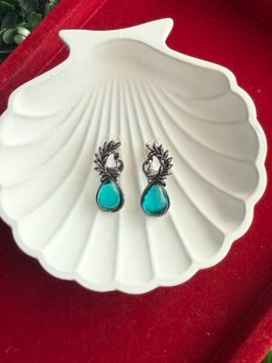 Daily Wear Stone Earrings – Blue
