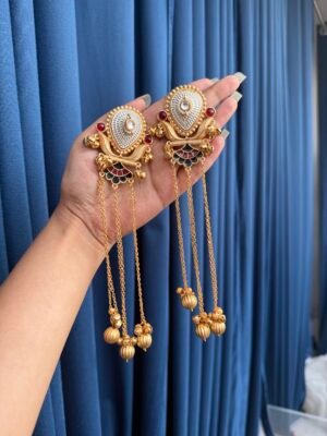Deepti Kashmiri Earrings – Red Black