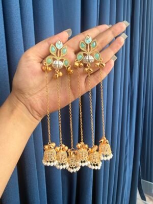 Sara Kashmiri Earrings –  Light Blue