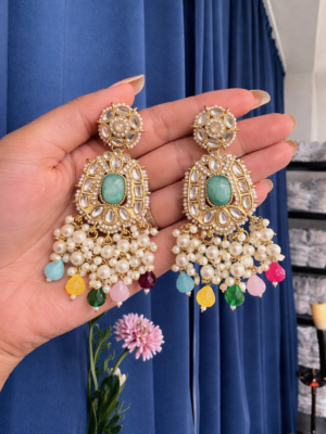 Simran Kundan Earrings – Multi