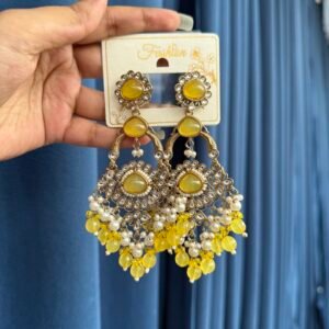 Shruti Premium Earrings – Yellow