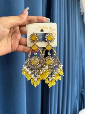Shruti Premium Earrings – Yellow