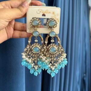 Shruti Premium Earrings – Light Blue