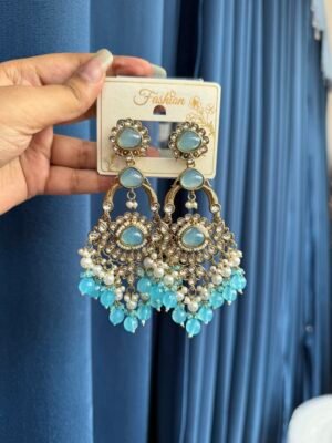 Shruti Premium Earrings – Light Blue