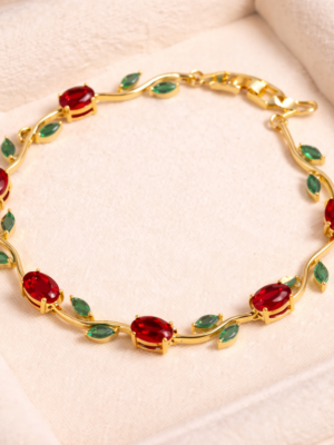 Tulip Bracelet – Red Green