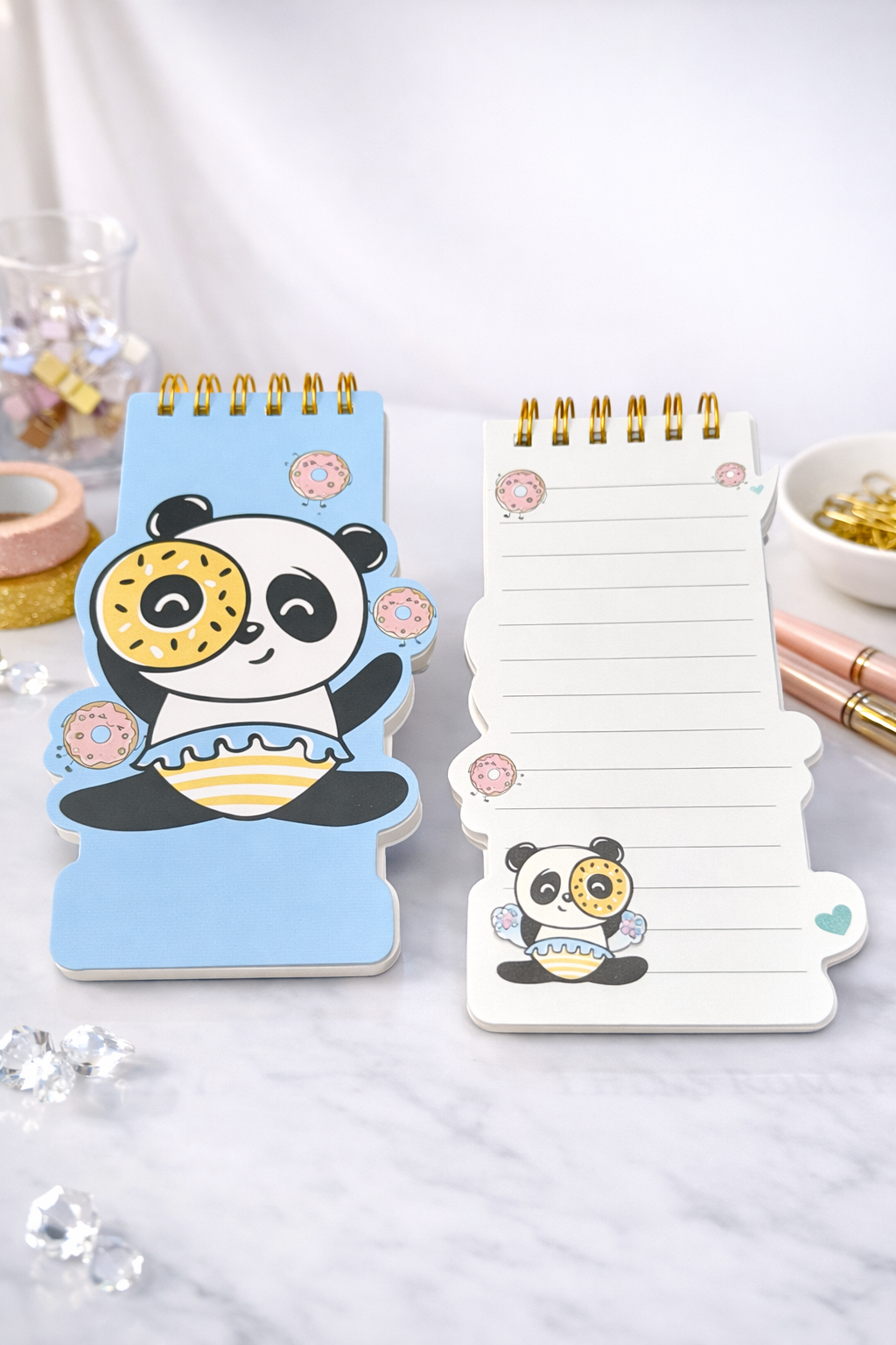 Donut Panda Flip Mini Notepad