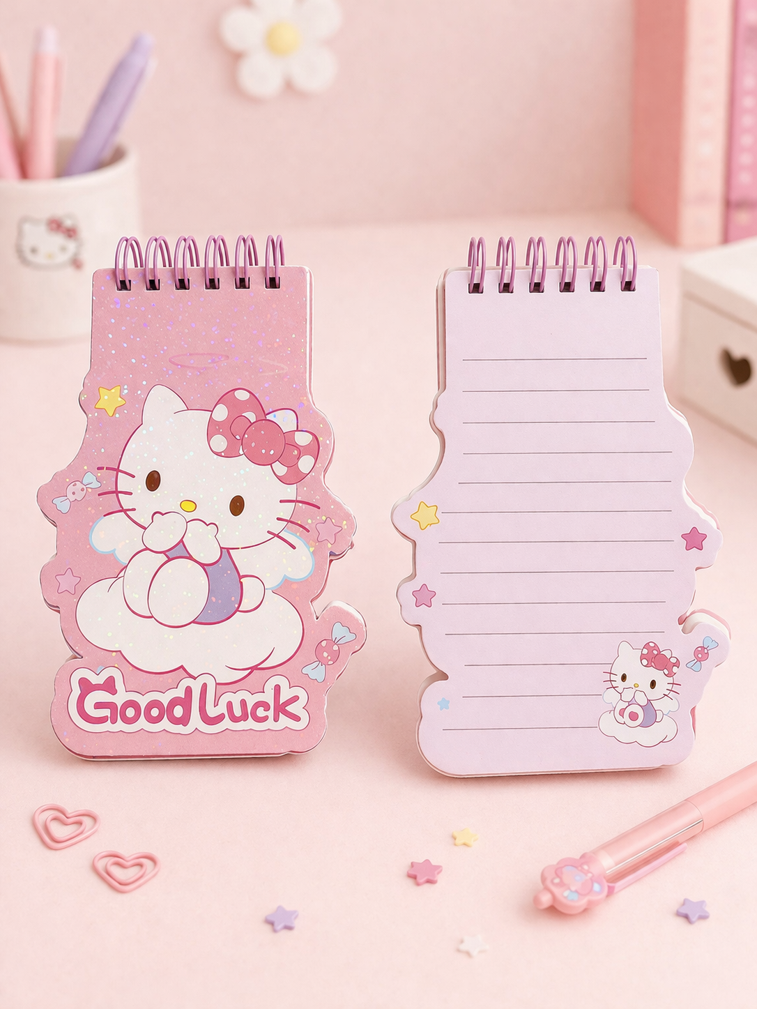 Good Luck Kitty Sparkle Notepad