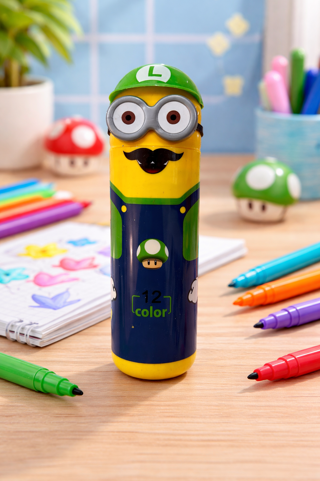 Super Minion Bros Sketch Pen Set - Green