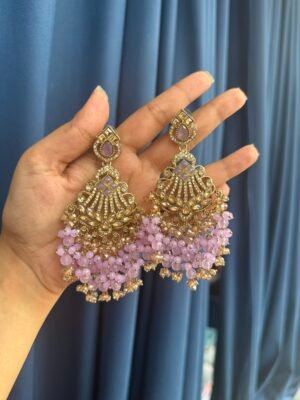 Zarine Premium Chandbali –  Lavender
