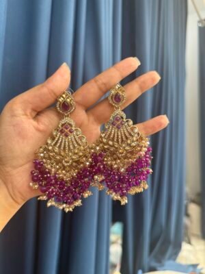 Zarine Premium Chandbali –  Purple