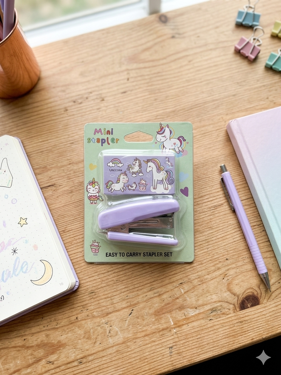 Portable Mini Stapler Set - Lavender