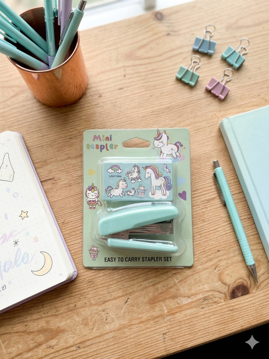 Portable Mini Stapler Set - Pastel Green