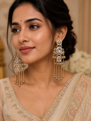 Diya Kashmiri Kundan Earrings