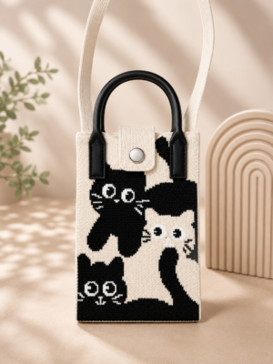 Kawaii phone Sling Bag – cat print