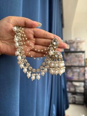 Yamini Premium Earrings – White