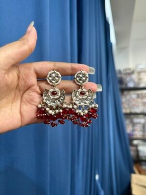 Seerat Kundan Earrings – Red