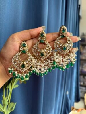 Nehal Premium Mangtika Set – Dark Green