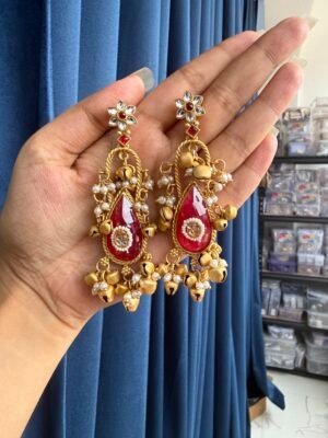 Gulmohar Kashmiri Earrings – Ruby