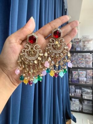 Sonal Premium Chandbali Earrings – Multi 2